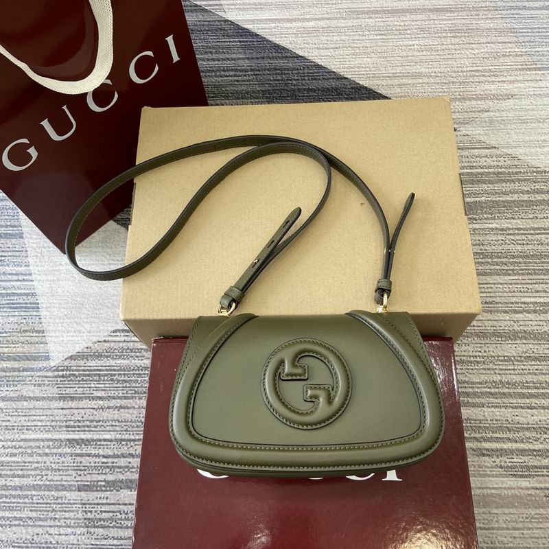 Gucci Olive Green Interlocking G Shoulder Bag