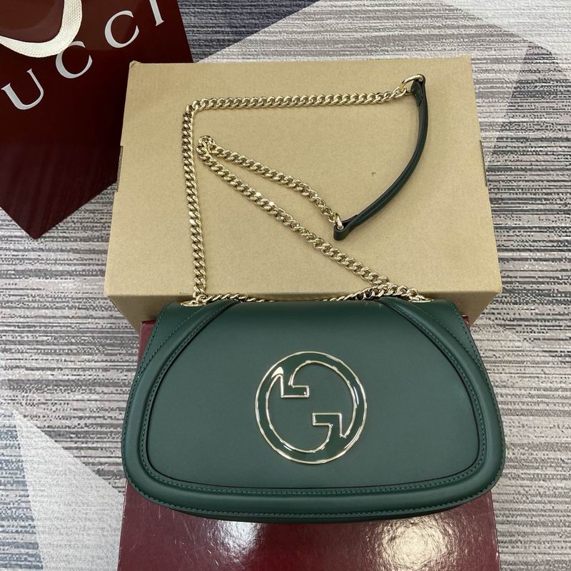 Gucci Dark Green GG Chain Shoulder Bag