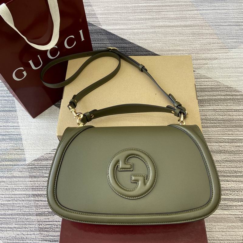 Gucci Blondie Shoulder Bag in Olive Green