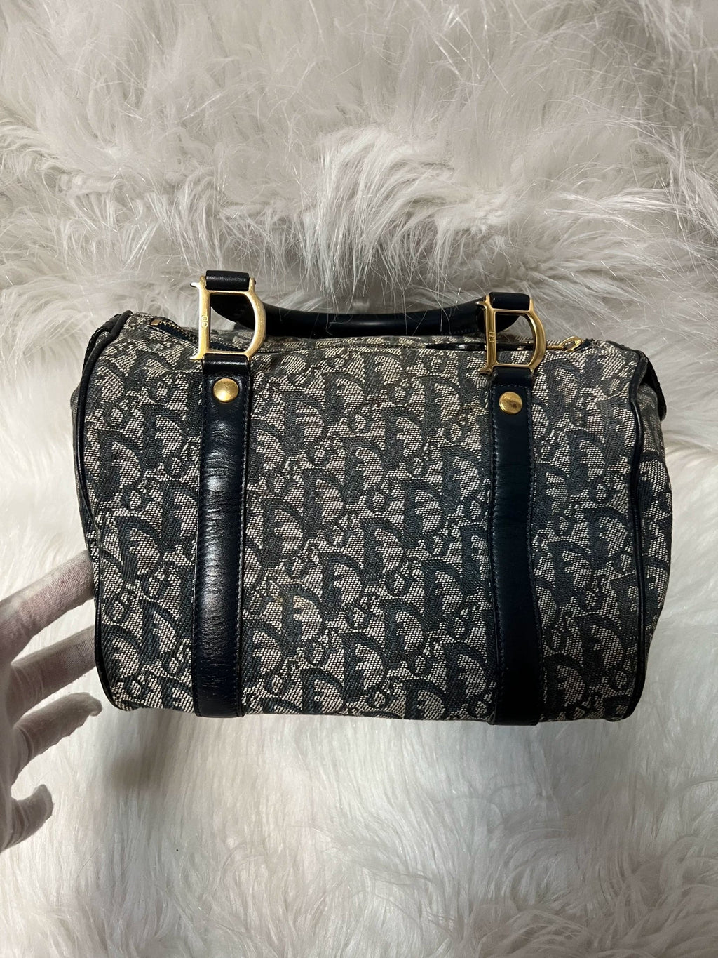 210725-6 Christian Dior navy tote bag 25 handbag
