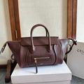 CELINE 25S NEW LUGGAGE 36MM IN DARK BROWN CALFSKIN GOLD HARDWARE
